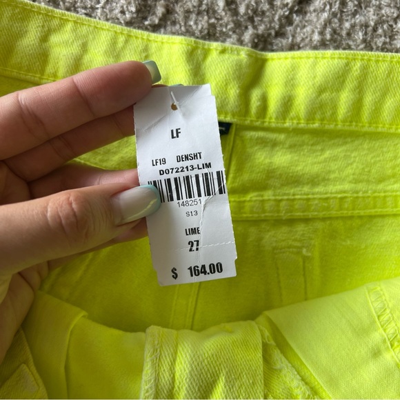 New LF Denim Lime Shorts / Carmar neon shorts - Picture 4 of 5
